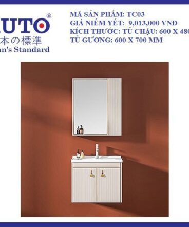 Tủ chậu và tủ gương KUTO-TC03 (LED SMART)