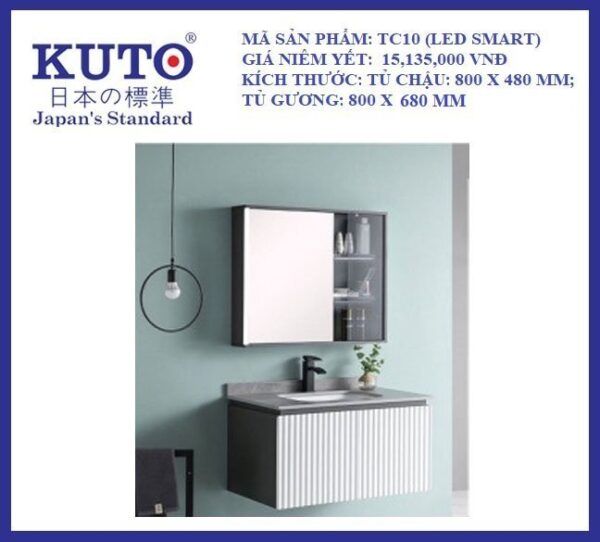 Tủ chậu và tủ gương KUTO-TC10 (LED SMART)