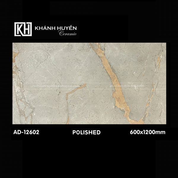 Gạch ốp lát AD-12602 600x1200mm men bóng xuất xứ Ấn Độ