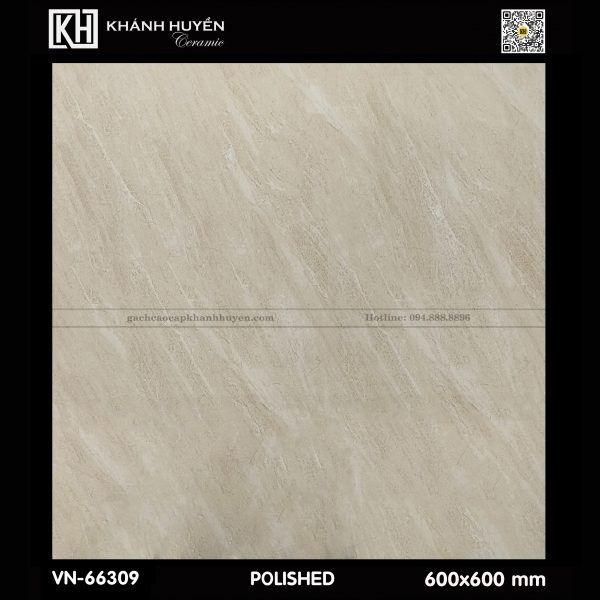 Gạch lát nền VN-66309 600x600mm men bóng xuất xứ Việt Nam