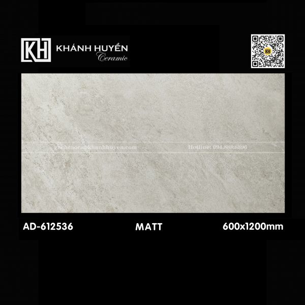 Gạch ốp lát AD-612536 600x1200mm men matt xuất xứ Ấn Độ
