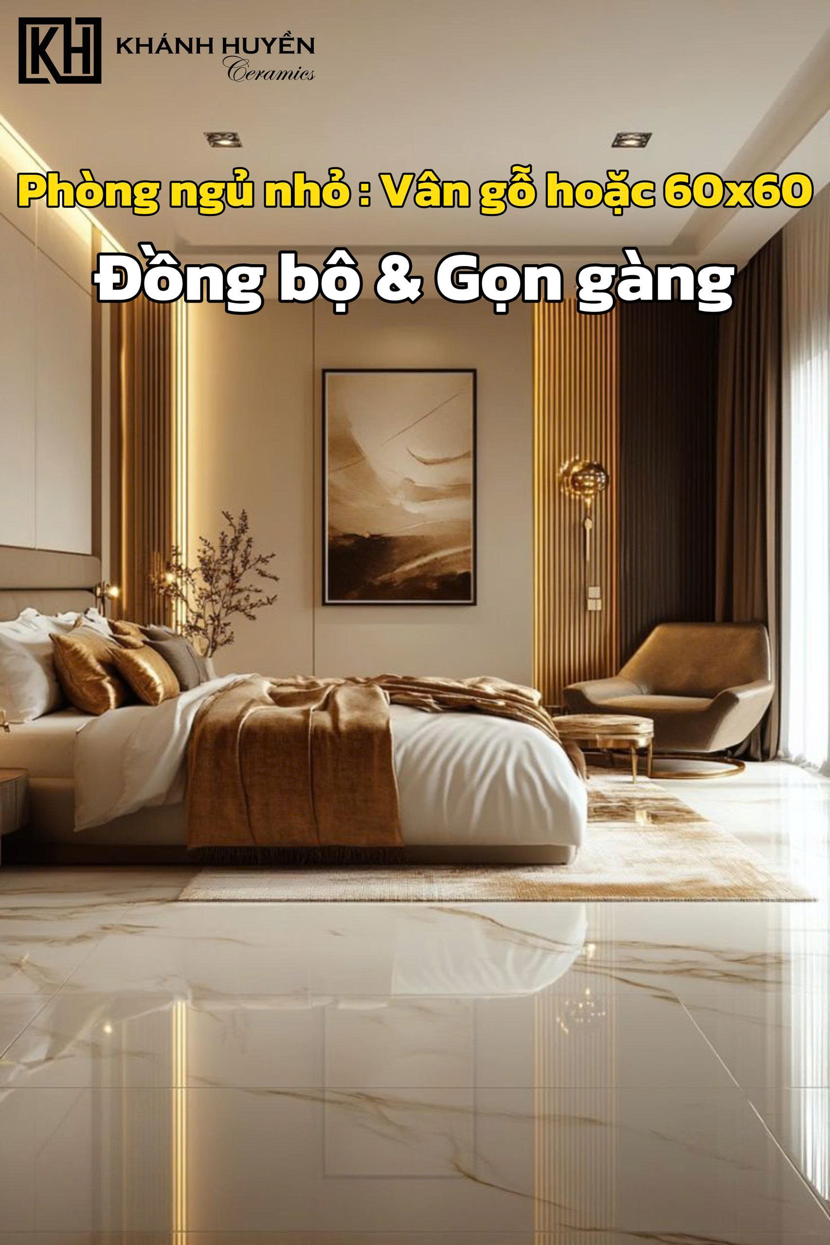 Phòng ngủ nhỏ: Gọn gàng – đồng bộ – dễ phối nội thất